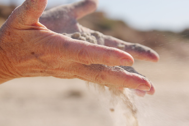 Sand in hands - Foto, Imagem