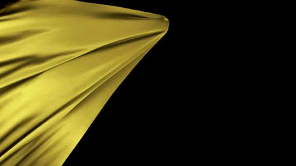 Yellow fabric flowing in the air - Footage, Video