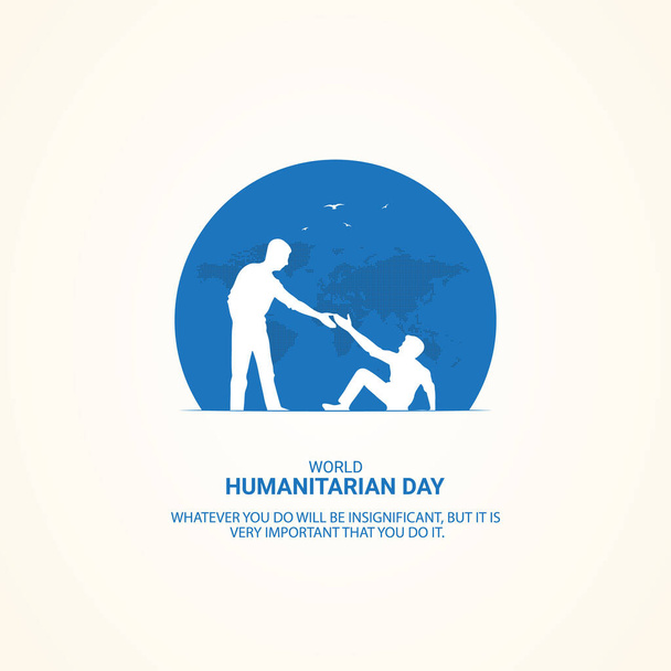 Giornata Umanitaria Mondiale, illustrazioni 3d. - Vettoriali, immagini