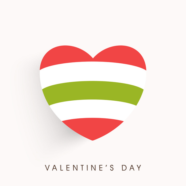 Valentine's Day celebration greeting card design. - ベクター画像