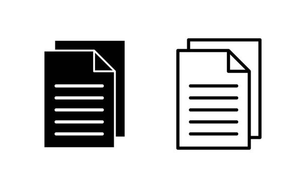 Document icon vector for web and mobile app. Paper sign and symbol. File Icon - Vetor, Imagem