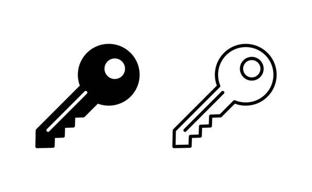 Kluczowy wektor ikony dla aplikacji webowych i mobilnych. Znak i symbol klucza. - Wektor, obraz