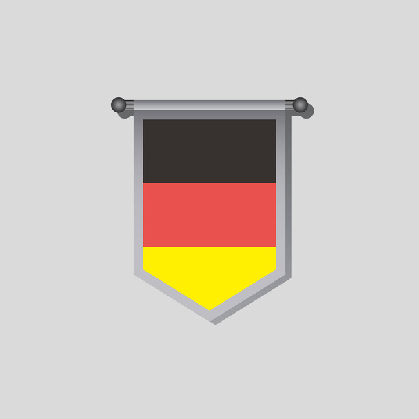 Illustration of Germany flag Template - Vektör, Görsel