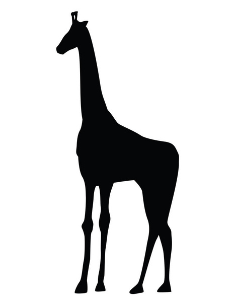 african giraffe animal silhouette icon - Vector, Imagen