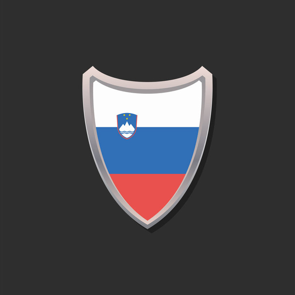 Illustration of Slovenia flag Template - Vetor, Imagem
