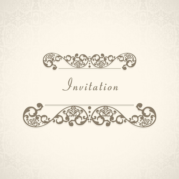 Concept of invitation card with floral decoration. - Вектор,изображение