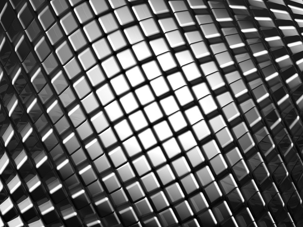 Abstract aluminum dynamic cube background - Photo, Image