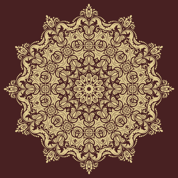Floral Vector Pattern. Orient Golden Ornament - Vector, Image