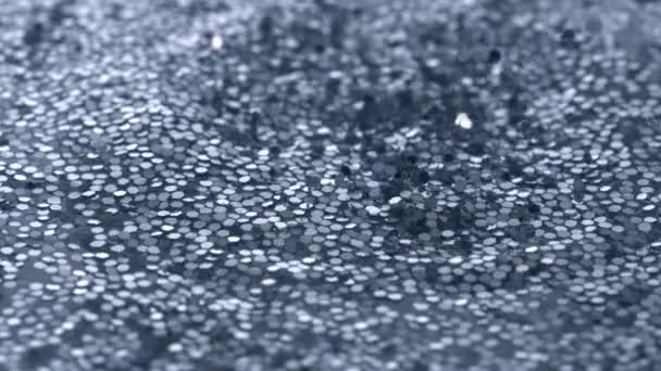 Deixando cair glitter na água
 - Filmagem, Vídeo