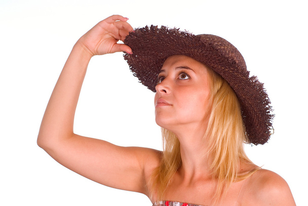 Woman in hat - Foto, Imagem