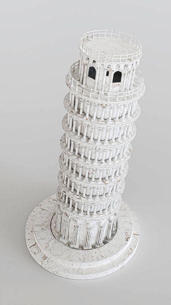Wunderturm isoliert auf weißem Hintergrund 3D-Illustration - Foto, Bild