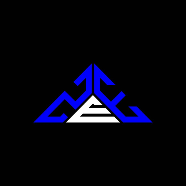 ZEE levél logó kreatív design vektor grafikus, ZEE egyszerű és modern logó háromszög alakú. - Vektor, kép