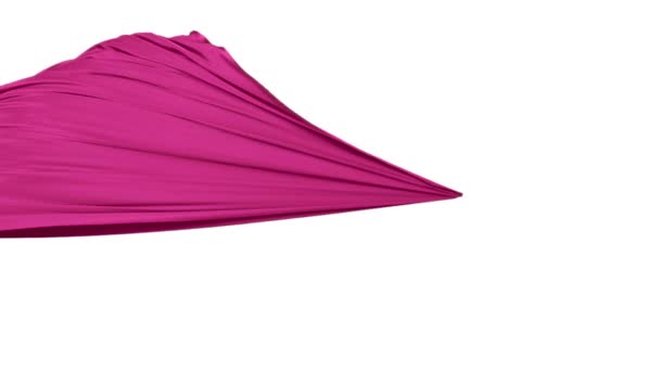 Różowy tkanina płynie w powietrzu - Materiał filmowy, wideo