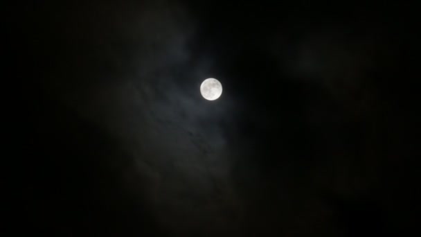 Mond hinter schnell bewegten Wolken - Filmmaterial, Video