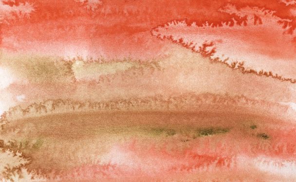 Red and brown watercolor texture background. - Photo, Image