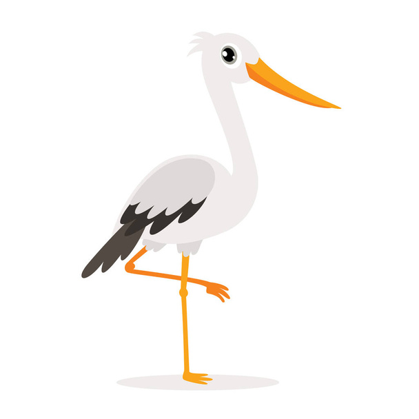 Cartoon Drawing Of A Stork - Vector, Image