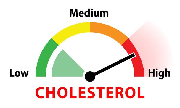 colesterol alto banner, ilustración vectorial - Vector, Imagen