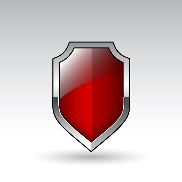 red shield banner, vector illustration - Wektor, obraz