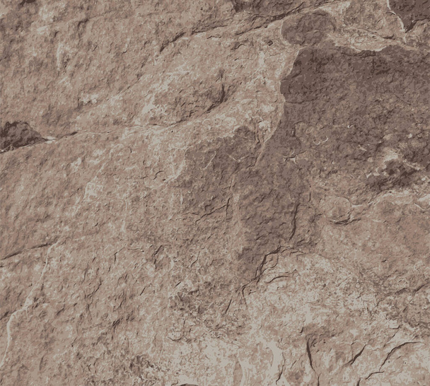 dettagliato realistico sfondo parete di roccia marrone - Vettoriali, immagini