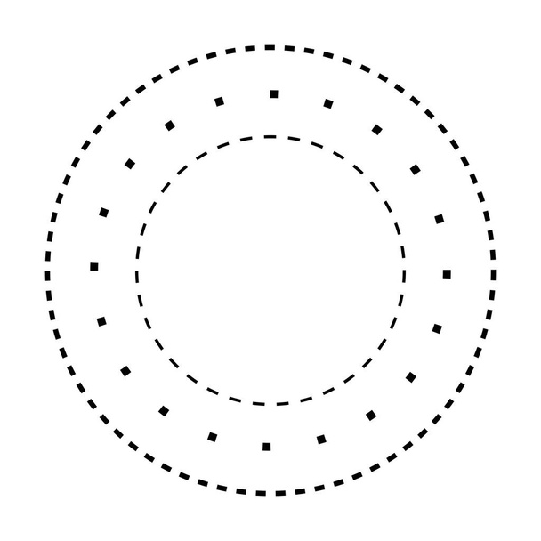 Rastreo de líneas de forma de círculo elemento para preescolar, jardín de infantes y niños Montessori actividades de pre-escritura y dibujo en la ilustración vectorial - Vector, Imagen
