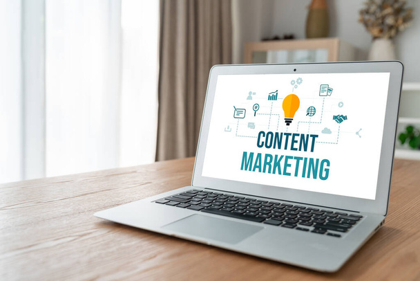 Content marketing for modish online business and e-commerce marketing strategy - Photo, image