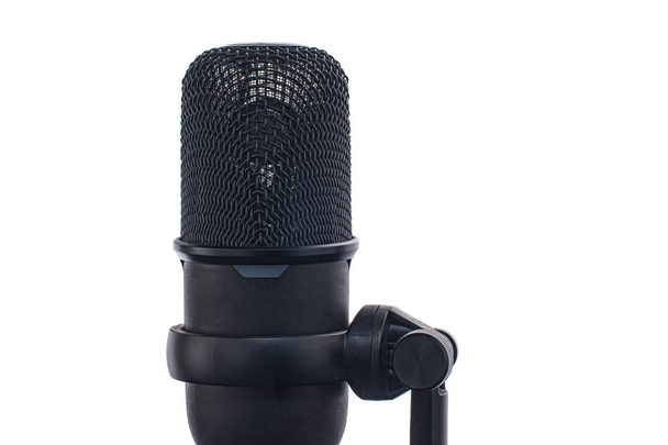 studio microphone, isolated on white. High quality photo - Zdjęcie, obraz