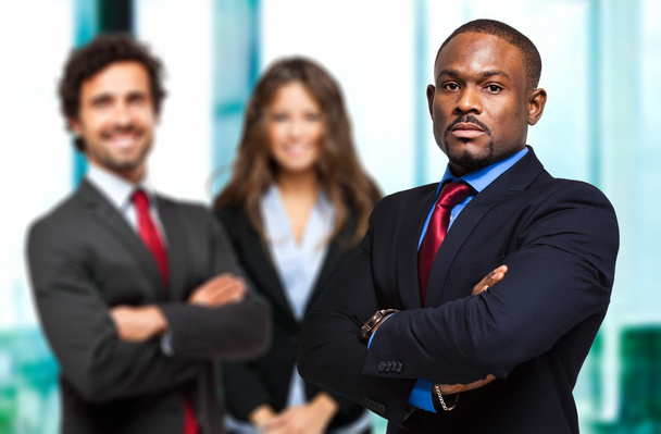 Businessman in front of his team - Photo, Image