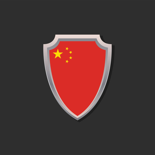 Illustration of China flag Template - Vektör, Görsel