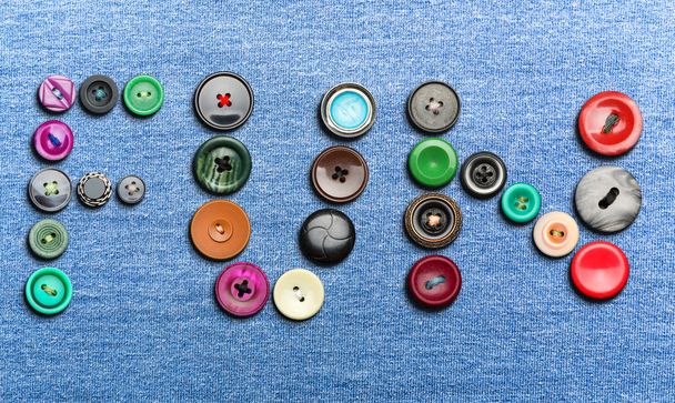 Colorful buttons forming the word 'fun' - Fotoğraf, Görsel
