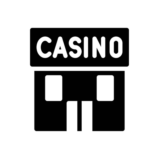 casino vector illustration on a transparent background.Premium quality symbols.Glyphs icon for concept and graphic design. - Вектор, зображення