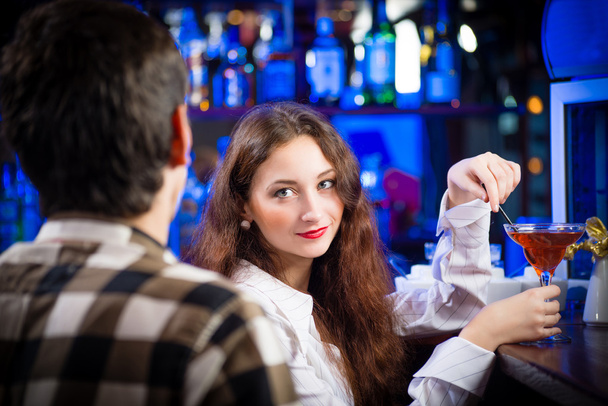 Young woman in a bar - Foto, Imagem