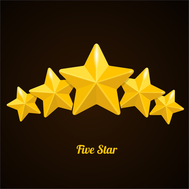 Vector rating with five stars concept on black - Vettoriali, immagini