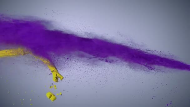 Pulver kollidiert in der Luft - Filmmaterial, Video