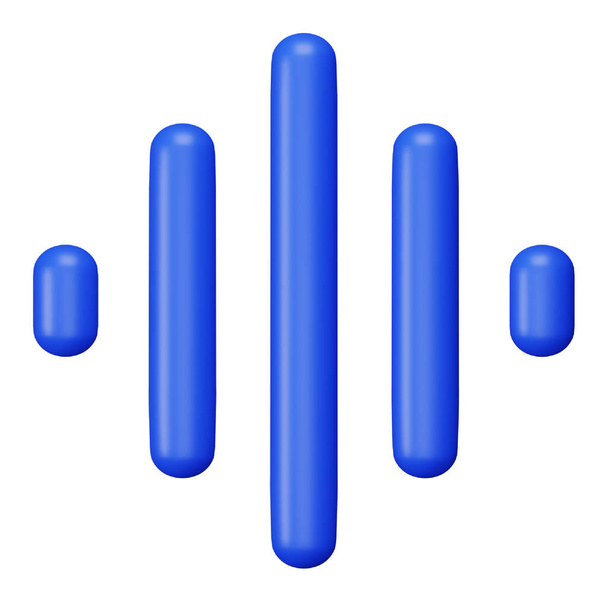 Graphic eq 3d rendu isométrique ligne en gras icône. - Vecteur, image