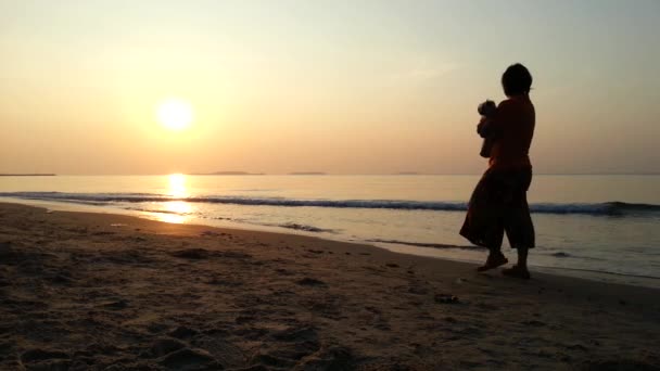 Primo periodo di sole per l'anno 2015 con donna e cane che camminano sulla spiaggia
 - Filmati, video