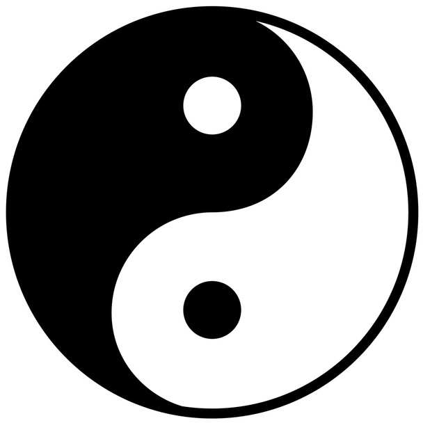 Ying yang símbolo de harmonia e equilíbrio
 - Vetor, Imagem