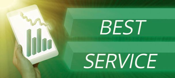 Titulek textu prezentující nejlepší služby, Business přístup nejlepší recenzovanou pomoc poskytovanou systémem svým zákazníkům - Fotografie, Obrázek