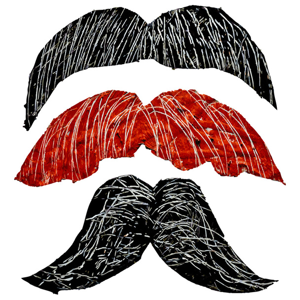 Hipster mustache set - Vector, imagen