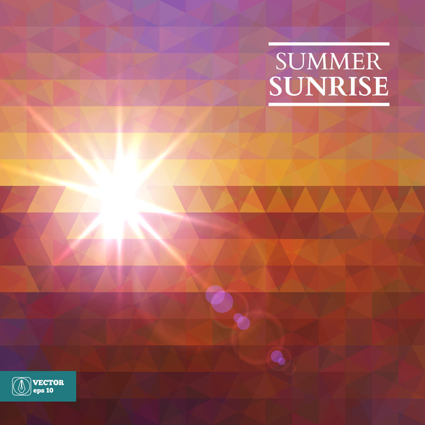 Abstract Summer Sunset Background. Vector - Vector, afbeelding
