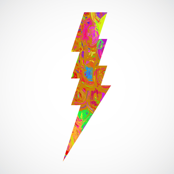 Grunge in color thunder Lighting - Vector, Image