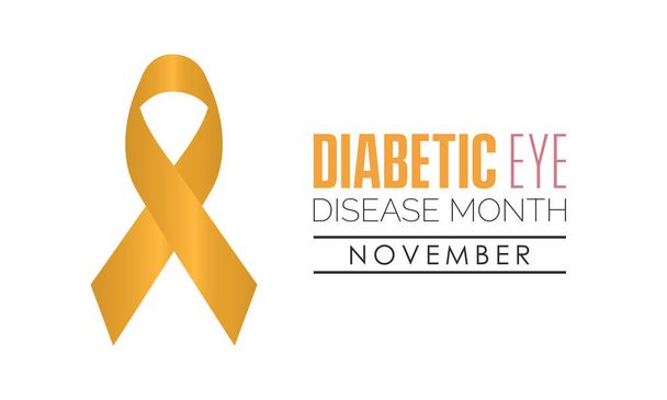 Conceito de design de ilustração vetorial de Diabetic Eye Disease Month observado em cada novembro - Vetor, Imagem