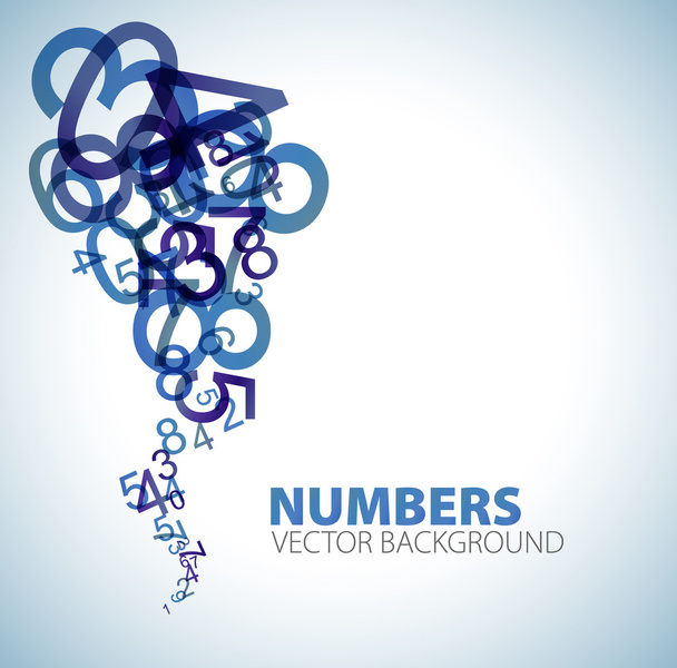 Hintergrund mit blauen Zahlen - Vektor, Bild