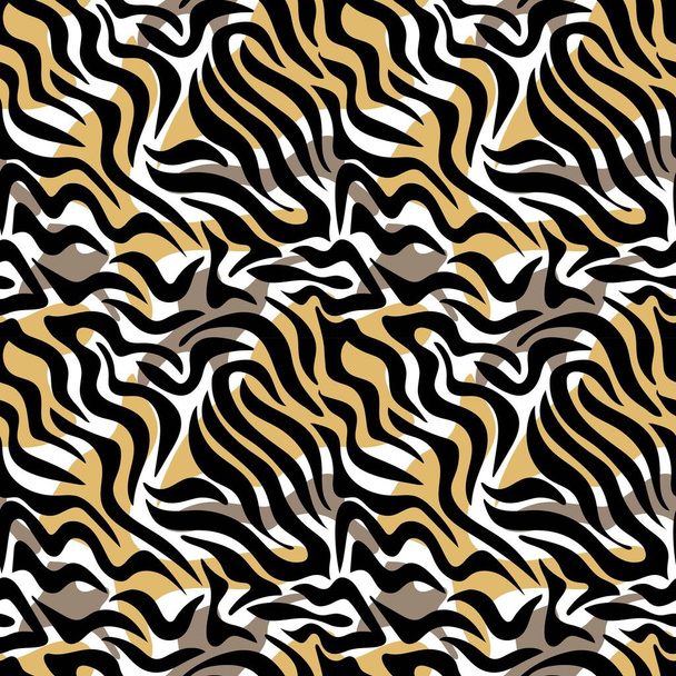 tijger huid naadloze patroon - Vector, afbeelding