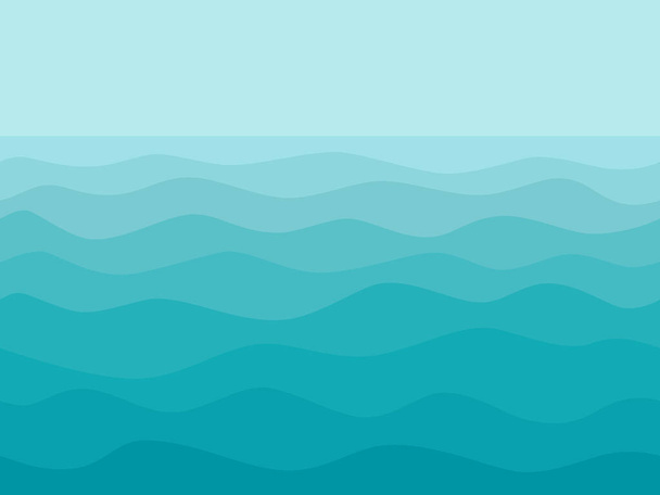 Fond sans couture vectoriel abstrait avec des vagues bleues. Modèle vectoriel bleu. - Vecteur, image