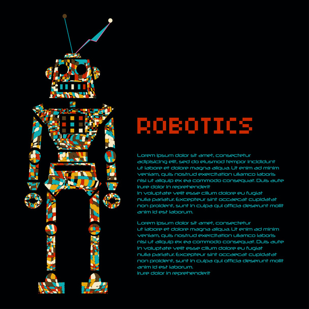 barevné robot warrior cyborg. vektorové eps 10 - Vektor, obrázek