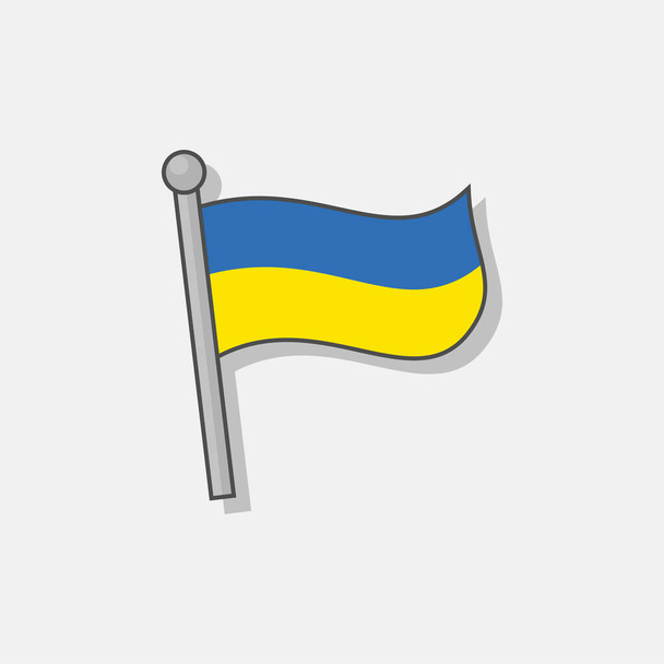 Illustration of Ukraine flag Template - Vektor, Bild