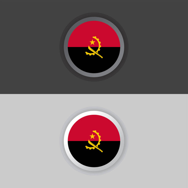 Illustration of Angola flag Template - Wektor, obraz
