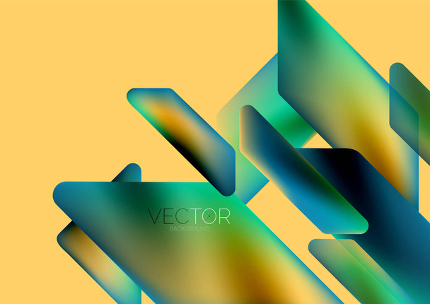 Fluid color dynamic geometric shapes abstract background. Vector illustration for wallpaper banner background or landing page - Διάνυσμα, εικόνα