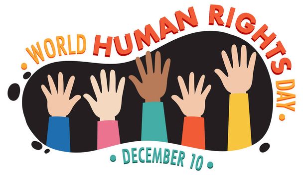 Illustration zum Welttag der Menschenrechte - Vektor, Bild