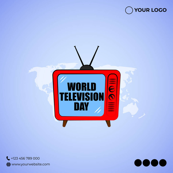Vektorová ilustrace ke Světovému televiznímu dni 21. listopadu - Vektor, obrázek